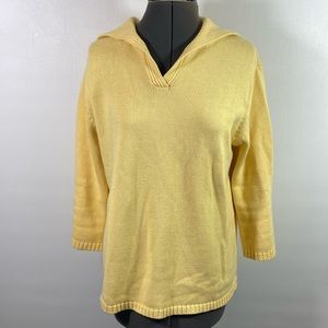 Sag Harbor Large Collar 100% Cotton Sweater Size Small (fits like medium)